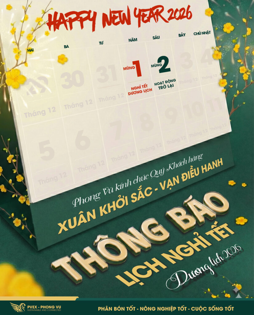 PVEX - PHONG VŨ THÔNG BÁO LỊCH NGHỈ TẾT DƯƠNG LỊCH 2026 1 pvex.16.12