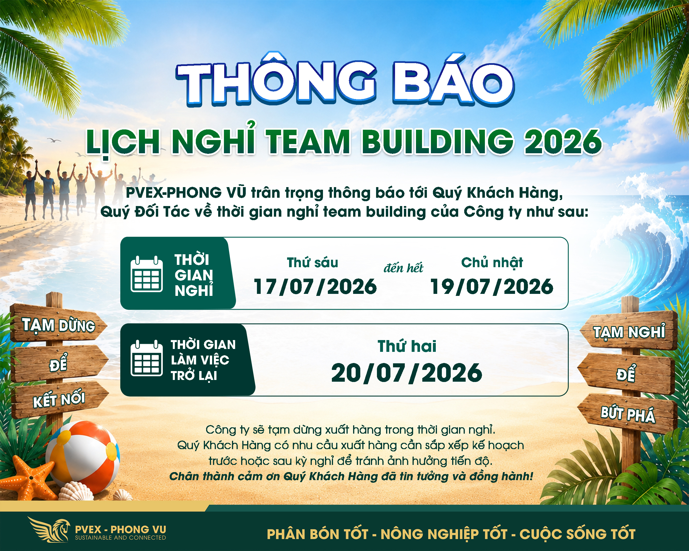 PVEX – PHONG VŨ THÔNG BÁO NGHỈ TEAM BUILDING 2026 1 PVEX – PHONG VŨ THÔNG BÁO NGHỈ TEAM BUILDING 2026