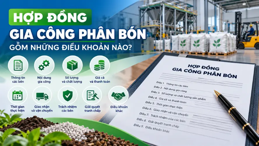 Hợp đồng gia công phân bón gồm những điều khoản nào?